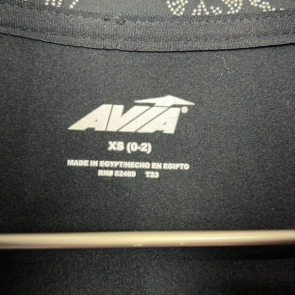 Avia Womens Workout Jacket XS 0-2 Black/Cream Floral Print 1/4 Zip Thumb Holes - Picture 3 of 13